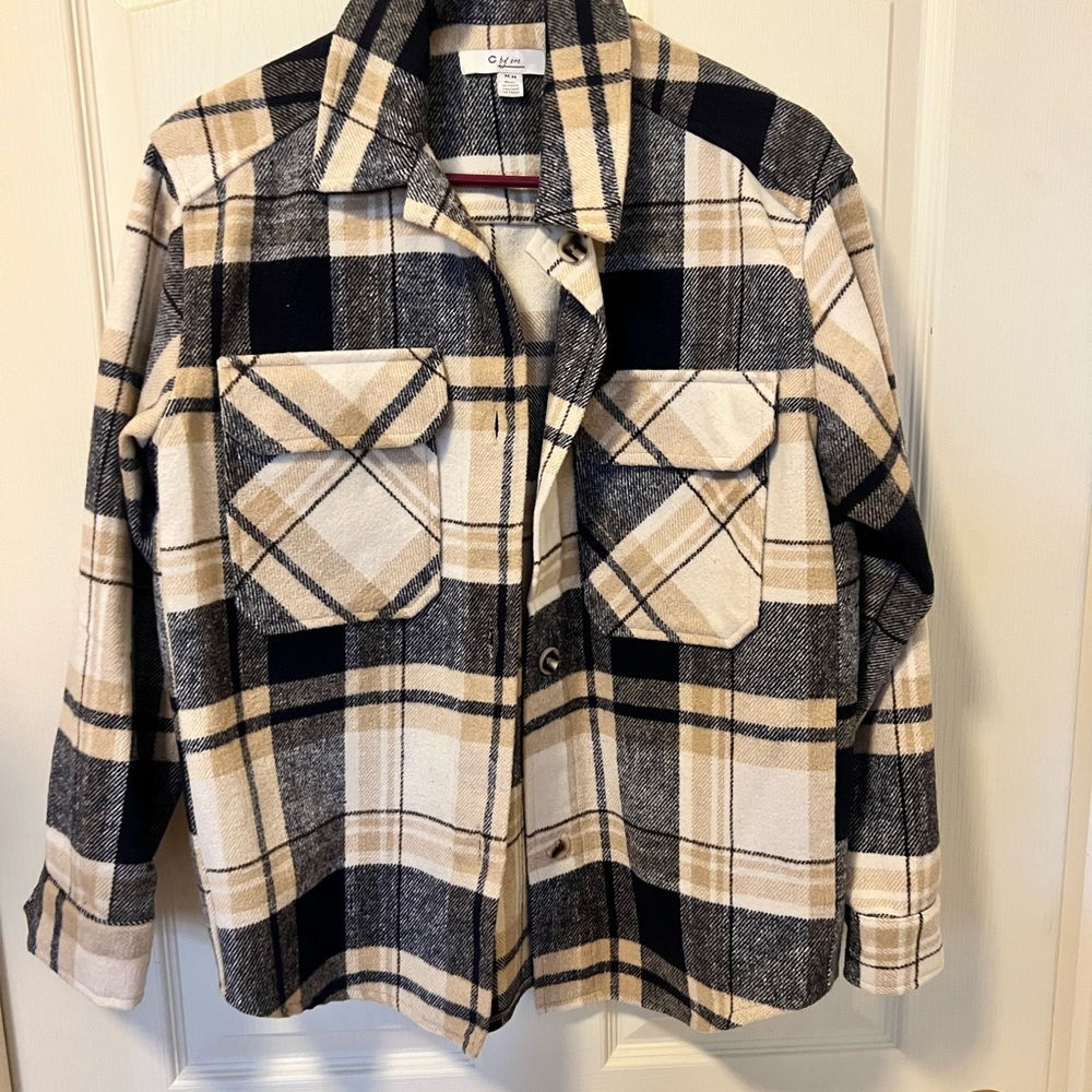 C by One Plaid Shirt Jacket